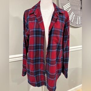 Women's/Teen's Flannel Button Down - Old Navy Size Large worn 2x